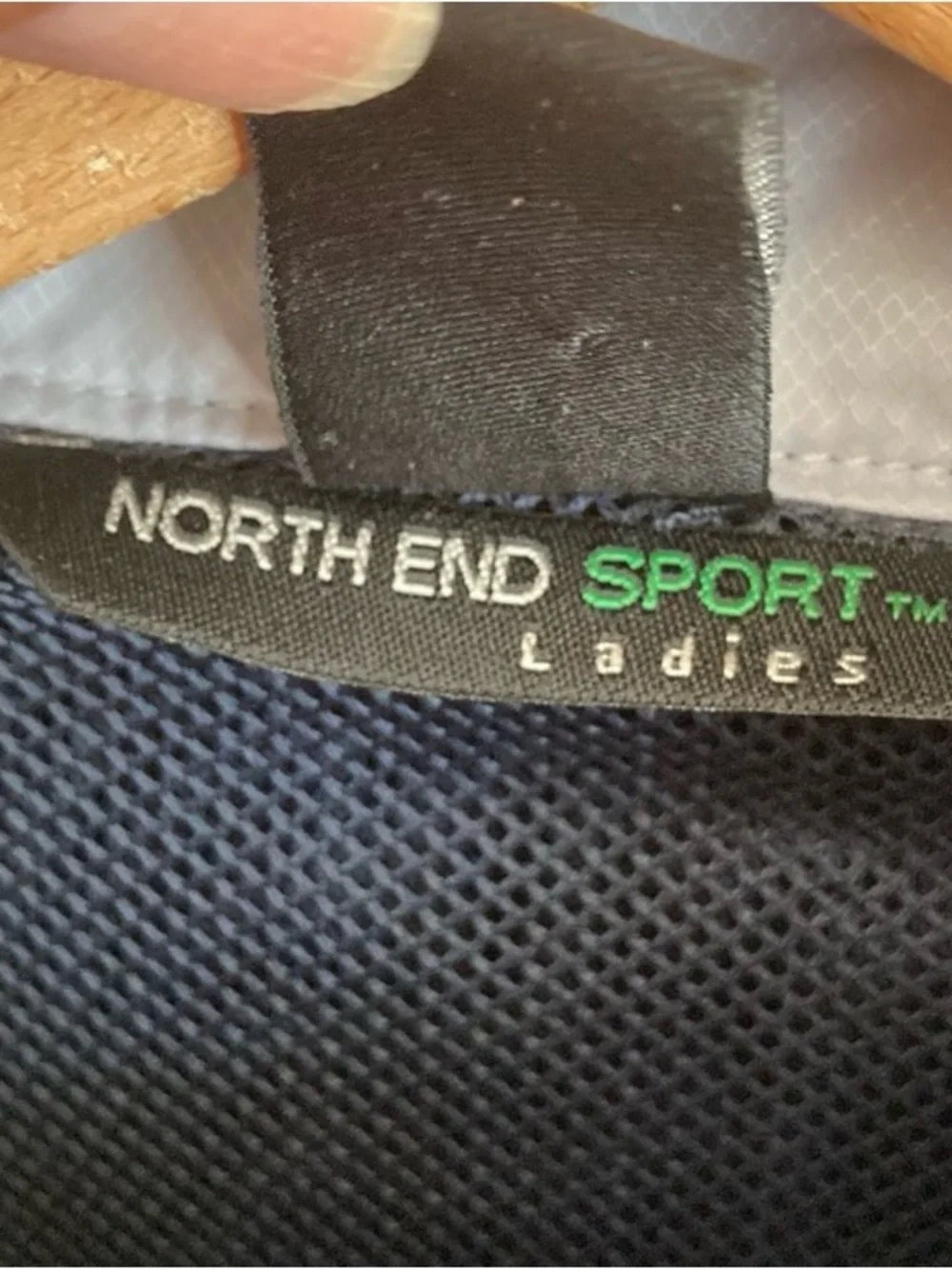North End Sport Navy Windbreaker with Light Gray Accents, Size Medium, 1/2 zip